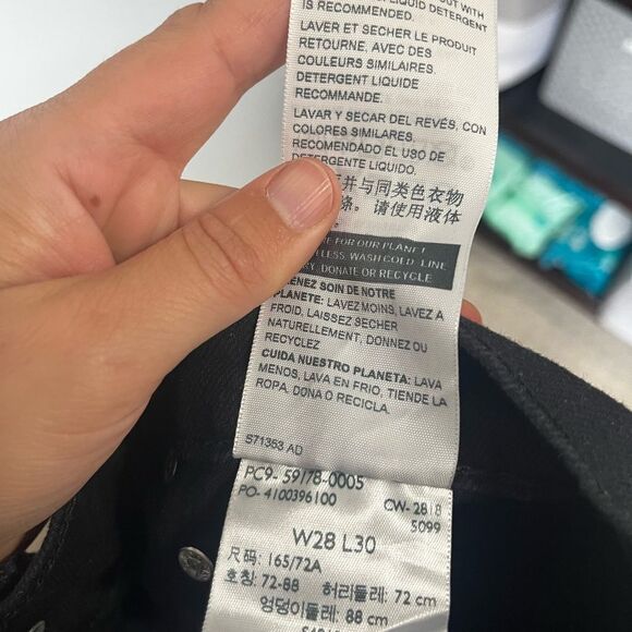 Men’s Signature by Levi Strauss Black Skinny Jeans W28 x 30 - Picture 7 of 7